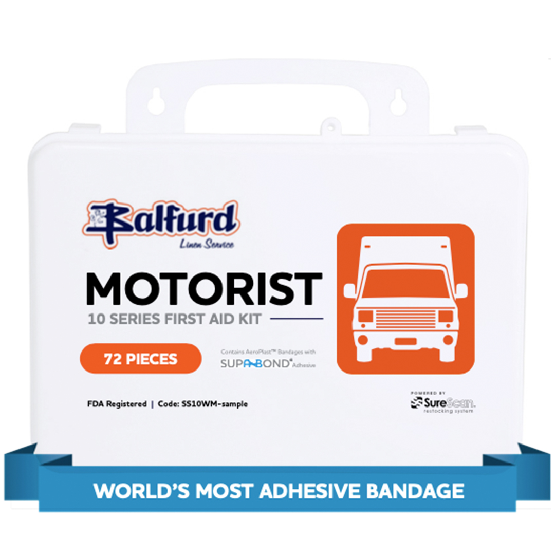 mobile first aid kit for motor vehicles